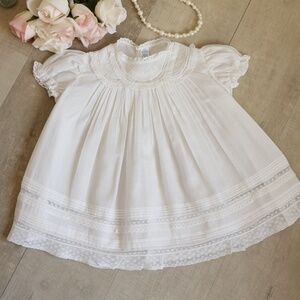 RARE White Heirloom Dress 0/3 Month Special Occasion Vintage Feltman Brothers